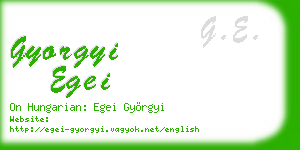 gyorgyi egei business card